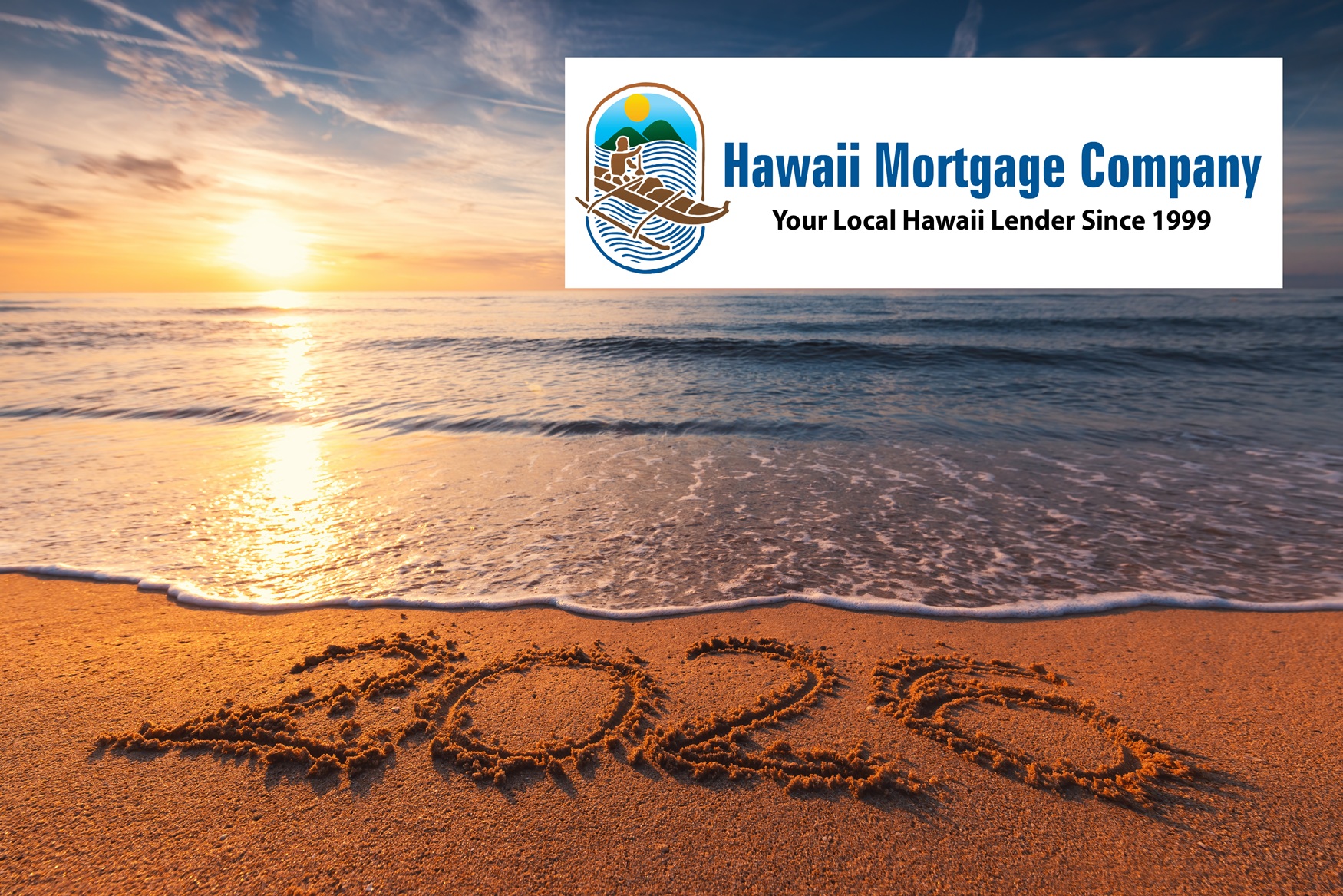 Happy New Year 2026 concept, lettering on the beach. Written text on the sea beach at sunrise.